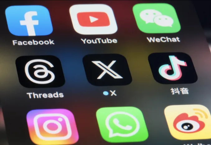 Various social media platforms